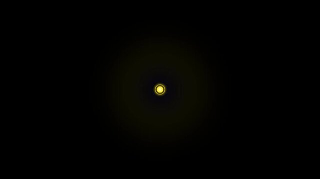Abstract Blue and Yellow Mandala Starburst Animation Loop
