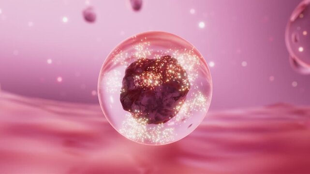 Beauty essence particles penetrate cells, hydrate, and restore vitality.