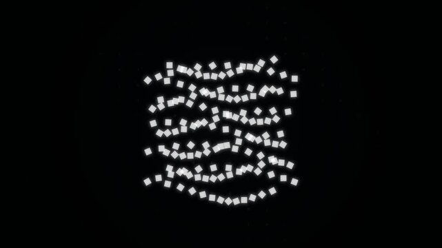 Pixelated Grid Collapse Animation - Dissolve Transition 4K