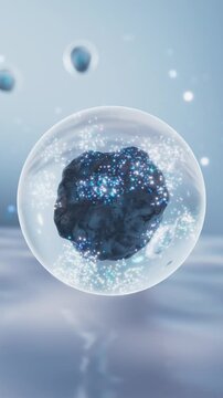 Beauty essence particles penetrate cells, hydrate, and restore vitality.