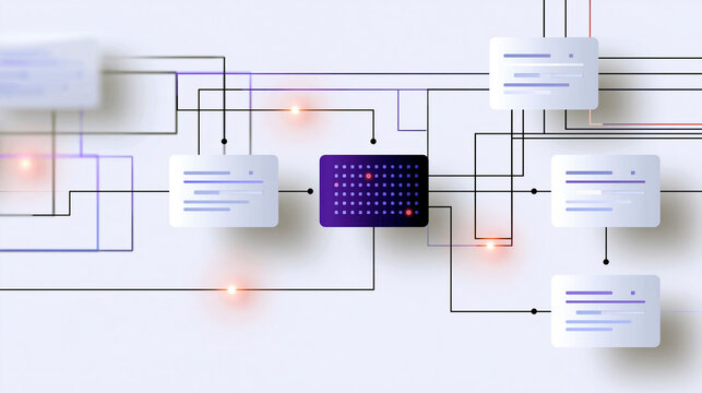 Clean diagram illustrating the large language model inference process on a bright background large language model inference process diagram artificial intelligence technology data
