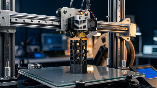 3D Printer Creating Complex Object, Additive Manufacturing, Technology Innovation