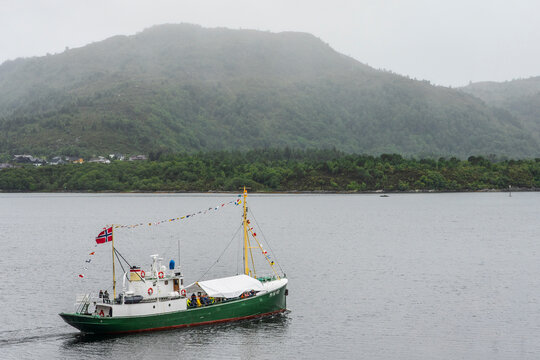 Old boat in the sea