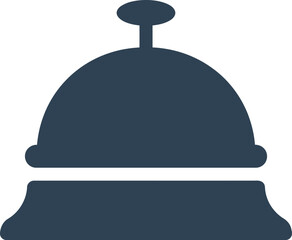 Fototapeta premium Hotel service bell icon rendered in dark flat vector design style.