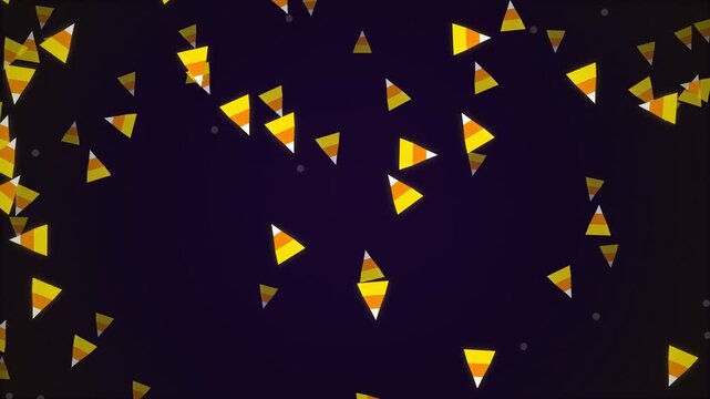 Candy Corn Falling Animation Background for Halloween Celebration