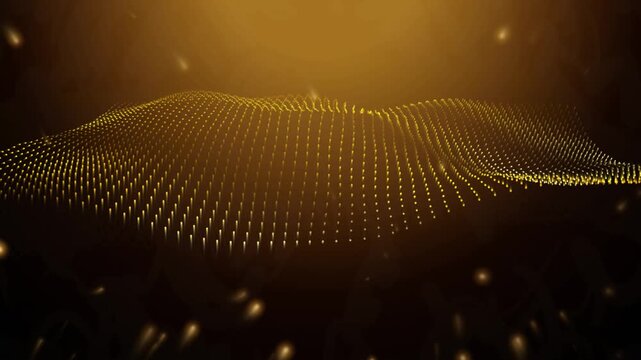 Golden bokeh light streaks motion blur background