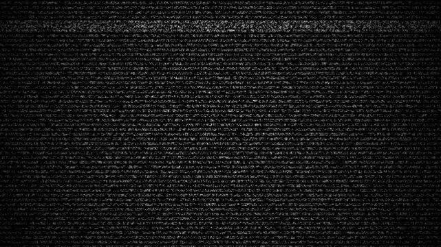 Crt scan lines vhs noise seamless loop animation on black background. 4k video