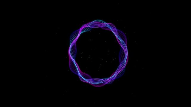 Luminous purple glowing abstract loop motion
