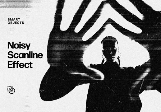 Noisy Scanline Photo Effect For Poster And Social Media Design