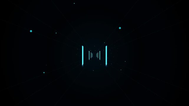Neon light trails motion animation