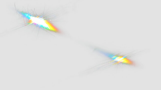 Prismatic Crystal Trails with Vibrant Reflected Light