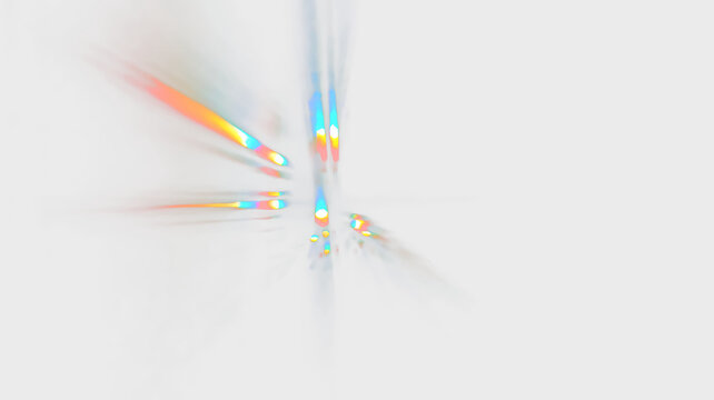 Abstract Rainbow Crystal Beams Crossing at the Center