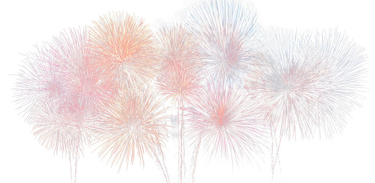 Festive Fireworks Explosion Overlay for Celebration Designs