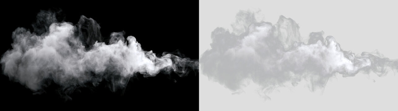 Thick Atmospheric Smoke Plume PNG Overlay Effect