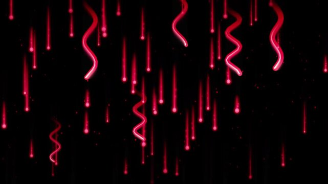 Red lightning storm abstract background, weather electricity energy