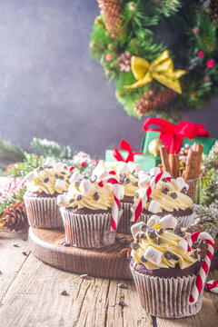 Christmas hot chocolate cupcake