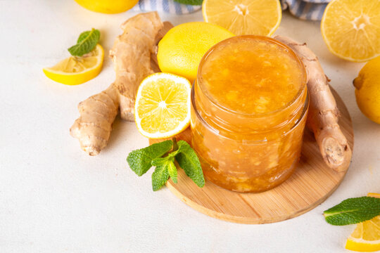 Ginger lemon jam marmalade preserves