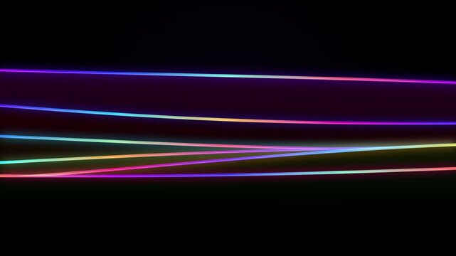Vibrant neon light trails motion blur abstract background
