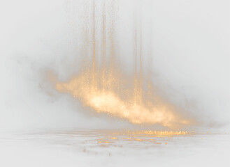 Flying Desert Sand and Dust Creating a Natural Storm Effect © Татьяна Куриленко