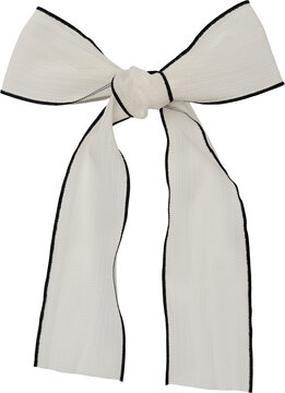 Black And White Festive Gift Ribbon Bow