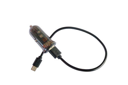 Car Charger Adapter with USB Cable for Vehicle Power Outlet and Mobile Device Charging