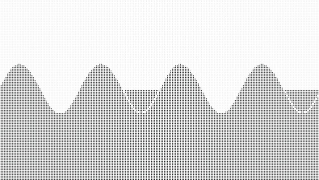 Halftone dot repeating sine wave pattern abstract background vector illustration