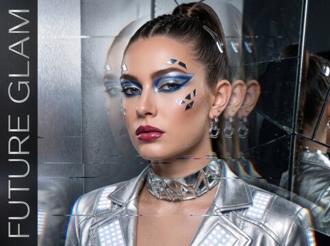 Future Glam Cyberpunk Beauty