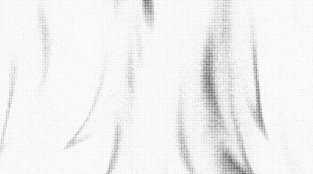 Black and white halftone pattern background, comic dot texture isolated on transparent background