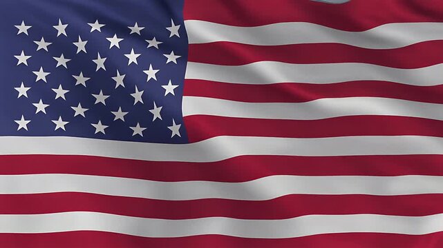 Waving american flag