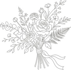 Fototapeta premium bouquet of flowers