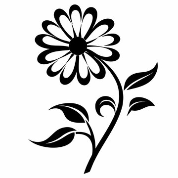 Daisy flower silhouette