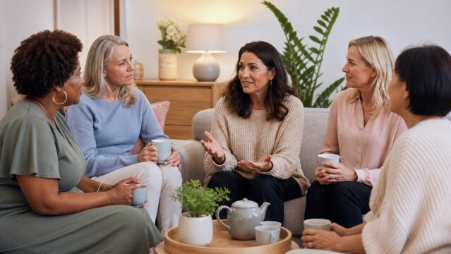 Menopause peer support circle: Five midlife women share experiences in a facilitated community circle with tea and no documents or signage
