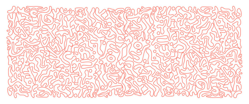 Organic coral seamless pattern soft pink minimal organic line texture background