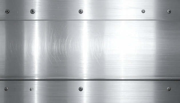 Brushed metal texture with bolts