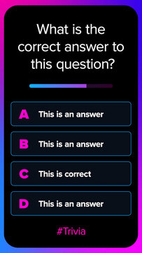 Social Media Timed Multiple Choice Text Quiz