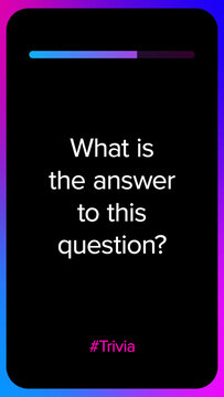 Social Media Timed Question Answer Quiz