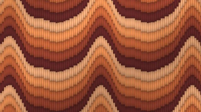 Bargello Flame Stitch Chevron Bands Migrating Across a Needlework Field Seamless Loop in calm red tones