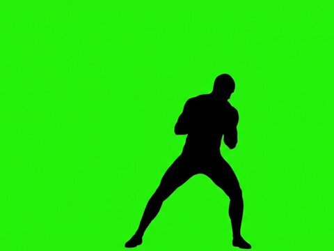 human silhouette performing a simple high kick video