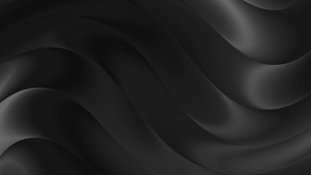 Minimal Black Flowing Wave Abstract Background Animation
