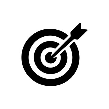 a target with an arrow hitting the center