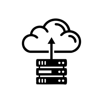a server stack connected to a cloud