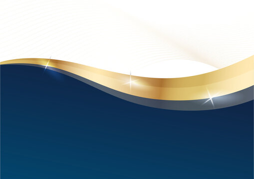 luxury corporate certificate background with a premium navy and gold curve template