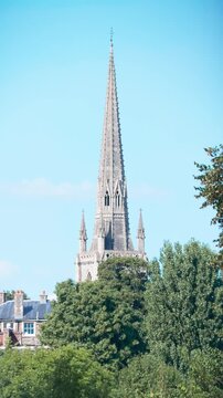 English Church Spire - Summer Heatwaves in Bristol, UK