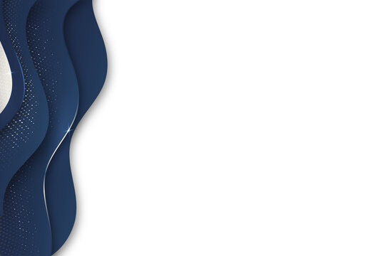 elegant corporate background with a glamorous blue and gold curve design