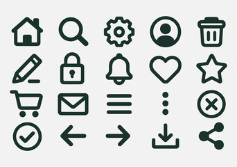 Fototapeta premium User Interface Icons 