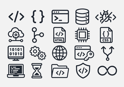 Coding & Programming Icons
