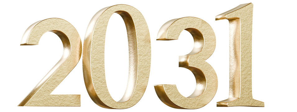Golden metallic number 2031 for calendar year