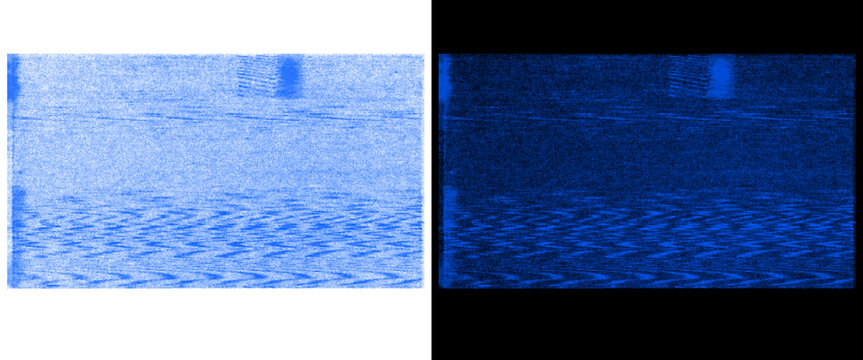 Abstract blue sonar texture background, side-by-side marine radar scan visualization, underwater acoustic signal display