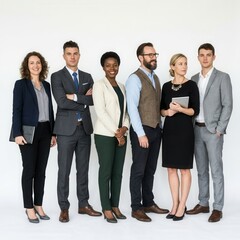 Obraz premium Diverse Professional Team Posing Confidently Together