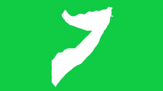 Somalia wiggle animation map loop green background